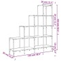 Estantería de madera de ingeniería y metal negro 122x30x132 cm de , Librerías y estanterías - Ref: Foro24-845441, Precio: 91,...