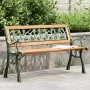 Banco de jardín madera maciza abeto y acero 116 cm de , Bancos de jardín - Ref: Foro24-366535, Precio: 90,50 €, Descuento: %