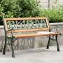 Banco de jardín madera maciza abeto y acero 116 cm de , Bancos de jardín - Ref: Foro24-366535, Precio: 86,38 €, Descuento: %
