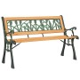 Banco de jardín madera maciza abeto y acero 116 cm de , Bancos de jardín - Ref: Foro24-366535, Precio: 86,38 €, Descuento: %