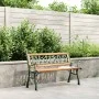 Banco de jardín madera maciza abeto y acero 116 cm de , Bancos de jardín - Ref: Foro24-366535, Precio: 90,50 €, Descuento: %