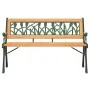 Banco de jardín madera maciza abeto y acero 116 cm de , Bancos de jardín - Ref: Foro24-366535, Precio: 90,50 €, Descuento: %