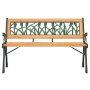 Banco de jardín madera maciza abeto y acero 116 cm de , Bancos de jardín - Ref: Foro24-366535, Precio: 86,38 €, Descuento: %