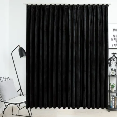 Blackout curtain with hooks black velvet 290x245 cm by vidaXL, Curtains and curtains - Ref: Foro24-134495, Price: 64,98 €, Di...