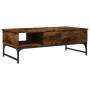 Mesa de centro madera ingeniería metal roble humo 100x50x35 cm de , Mesas de centro - Ref: Foro24-845393, Precio: 66,86 €, De...