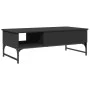 Mesa de centro de madera ingeniería y metal negro 100x50x35 cm de , Mesas de centro - Ref: Foro24-845391, Precio: 76,35 €, De...