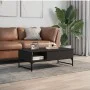 Mesa de centro de madera ingeniería y metal negro 100x50x35 cm de , Mesas de centro - Ref: Foro24-845391, Precio: 76,35 €, De...