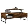 Mesa de centro madera ingeniería metal roble humo 100x50x35 cm de , Mesas de centro - Ref: Foro24-845393, Precio: 66,05 €, De...