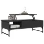 Mesa de centro de madera ingeniería y metal negro 100x50x35 cm de , Mesas de centro - Ref: Foro24-845391, Precio: 76,35 €, De...