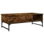 Mesa de centro madera ingeniería metal roble humo 100x50x35 cm de , Mesas de centro - Ref: Foro24-845393, Precio: 66,05 €, De...