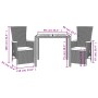 Set comedor de jardín 3 pzas con cojines ratán sintético negro de , Conjuntos de jardín - Ref: Foro24-3277503, Precio: 363,93...