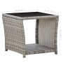 Mesa de centro de ratán sintético y vidrio gris 45x45x40 cm de vidaXL, Mesas de jardín - Ref: Foro24-46068, Precio: 62,28 €, ...