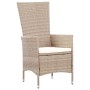 Set comedor de jardín 7 piezas y cojines ratán sintético beige de vidaXL, Conjuntos de jardín - Ref: Foro24-46040, Precio: 66...
