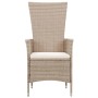 Set comedor de jardín 7 piezas y cojines ratán sintético beige de vidaXL, Conjuntos de jardín - Ref: Foro24-46040, Precio: 66...