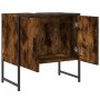 Armario lavabo baño madera ingeniería roble ahumado 60x33x60 cm de , Tocadores - Ref: Foro24-842458, Precio: 45,40 €, Descuen...