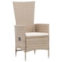 Set comedor de jardín 7 piezas y cojines ratán sintético beige de vidaXL, Conjuntos de jardín - Ref: Foro24-46040, Precio: 66...