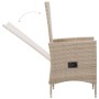 Set comedor de jardín 7 piezas y cojines ratán sintético beige de vidaXL, Conjuntos de jardín - Ref: Foro24-46040, Precio: 66...