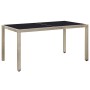 Set comedor de jardín 7 piezas y cojines ratán sintético beige de vidaXL, Conjuntos de jardín - Ref: Foro24-46040, Precio: 66...
