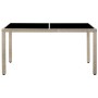Set comedor de jardín 7 piezas y cojines ratán sintético beige de vidaXL, Conjuntos de jardín - Ref: Foro24-46040, Precio: 66...