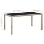 Set comedor de jardín 7 piezas y cojines ratán sintético beige de vidaXL, Conjuntos de jardín - Ref: Foro24-46040, Precio: 66...