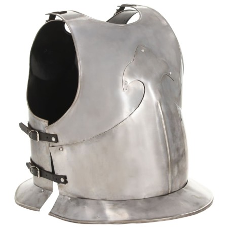 Réplica de coraza de armadura medieval LARP acero plateado de vidaXL, Armas coleccionables - Ref: Foro24-286122, Precio: 128,...