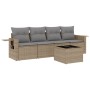 Juego de sofás jardín con cojines 5 pzas ratán sintético beige de , Conjuntos de jardín - Ref: Foro24-3219888, Precio: 312,17...