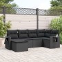 Set de sofás de jardín 6 piezas y cojines ratán sintético negro de , Conjuntos de jardín - Ref: Foro24-3220454, Precio: 380,9...