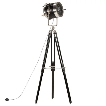 Lámpara de suelo con trípode madera maciza mango negro 171 cm de vidaXL, Lámparas - Ref: Foro24-286105, Precio: 201,07 €, Des...