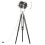 Lámpara de suelo con trípode madera maciza mango negro 171 cm de vidaXL, Lámparas - Ref: Foro24-286105, Precio: 204,68 €, Des...