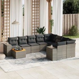 Set de sofás de jardín 10 pzas con cojines ratán sintético gris de , Conjuntos de jardín - Ref: Foro24-3257943, Precio: 623,5...