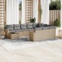 Set de sofás de jardín 11pzas con cojines ratán sintético beige de , Conjuntos de jardín - Ref: Foro24-3219519, Precio: 684,5...