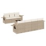 Juego de sofás de jardín con cojines beige 8 pzas ratán PE de , Conjuntos de jardín - Ref: Foro24-3219927, Precio: 530,59 €, ...
