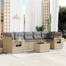 Juego de sofás de jardín con cojines beige 8 pzas ratán PE de , Conjuntos de jardín - Ref: Foro24-3219938, Precio: 523,24 €, ...