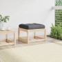 Taburete de jardín con cojín madera maciza de pino de , Sofás de exterior - Ref: Foro24-844699, Precio: 52,89 €, Descuento: %