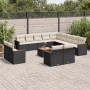 Set sofás de jardín 14 pzas con cojines ratán sintético negro de , Conjuntos de jardín - Ref: Foro24-3226532, Precio: 821,98 ...