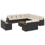 Set sofás de jardín 14 pzas con cojines ratán sintético negro de , Conjuntos de jardín - Ref: Foro24-3226532, Precio: 821,98 ...