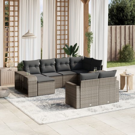 Set de sofás de jardín 10 pzas con cojines ratán sintético gris de , Conjuntos de jardín - Ref: Foro24-3228900, Precio: 532,7...