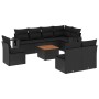 Set de sofás de jardín 8 piezas y cojines ratán sintético negro de , Conjuntos de jardín - Ref: Foro24-3256930, Precio: 567,6...