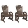 Adirondack garden armchairs 2 pcs solid fir wood by , Garden chairs - Ref: Foro24-365092, Price: 214,88 €, Discount: %