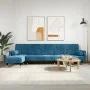 Sofá cama en forma de L terciopelo azul 271x140x70 cm de , Sofás - Ref: Foro24-3157220, Precio: 491,59 €, Descuento: %