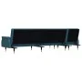 Sofá cama en forma de L terciopelo azul 271x140x70 cm de , Sofás - Ref: Foro24-3157220, Precio: 491,59 €, Descuento: %