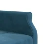 Sofá cama en forma de L terciopelo azul 271x140x70 cm de , Sofás - Ref: Foro24-3157220, Precio: 491,59 €, Descuento: %