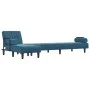 Sofá cama en forma de L terciopelo azul 260x140x70 cm de , Sofás - Ref: Foro24-3157241, Precio: 413,49 €, Descuento: %