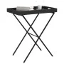 Mesa con bandeja plegable ratán sintético negro 65x40x75 cm de , Mesas de jardín - Ref: Foro24-365127, Precio: 46,20 €, Descu...