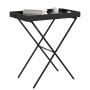 Mesa con bandeja plegable ratán sintético negro 65x40x75 cm de , Mesas de jardín - Ref: Foro24-365127, Precio: 44,39 €, Descu...