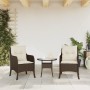 Sillas de jardín con cojines 2 unidades ratán sintético marrón de , Sillas de jardín - Ref: Foro24-365146, Precio: 195,46 €, ...