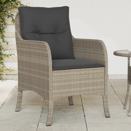 Sillones de jardín con cojines 2 uds ratán sintético gris de , Sillas de jardín - Ref: Foro24-365150, Precio: 195,04 €, Descu...
