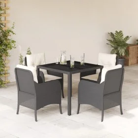 Set de muebles jardín 5 pzas con cojines ratán sintético negro de , Conjuntos de jardín - Ref: Foro24-3211843, Precio: 460,43...