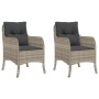 Sillones de jardín con cojines 2 uds ratán sintético gris de , Sillas de jardín - Ref: Foro24-365150, Precio: 195,04 €, Descu...