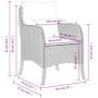 Sillones de jardín con cojines 2 uds ratán sintético gris de , Sillas de jardín - Ref: Foro24-365150, Precio: 195,04 €, Descu...